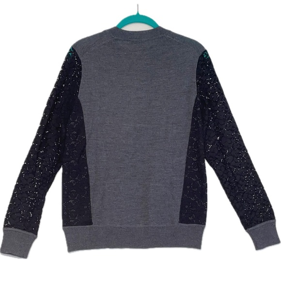 TORY BURCH | Merino Wool Kammy Crewneck Sweater Lace Sleeves Women’s Size Small - Picture 8 of 8